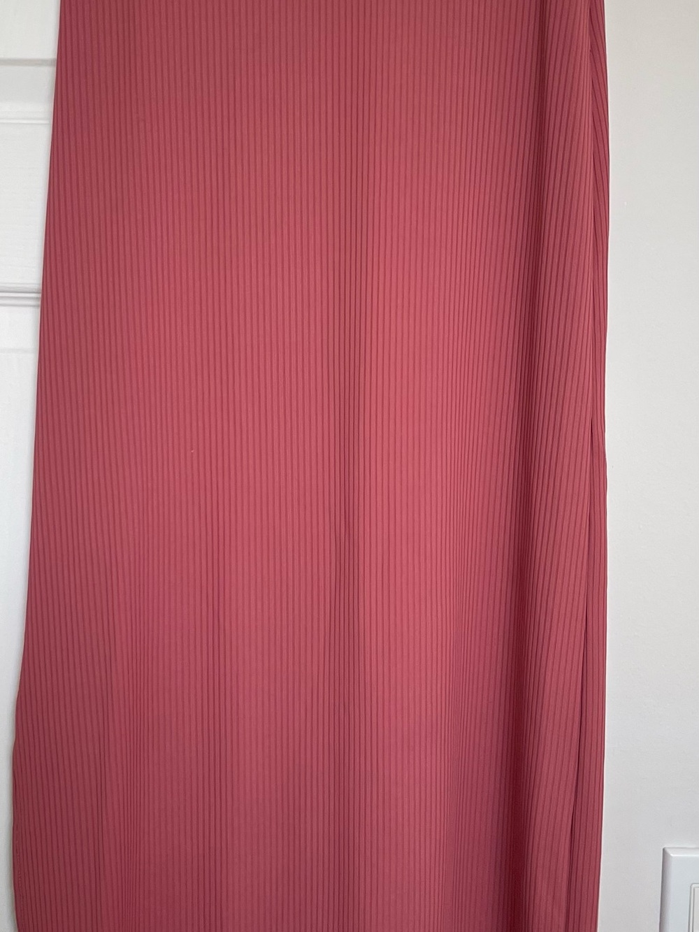 Ribbed Midi Skirt in Dusty Rose